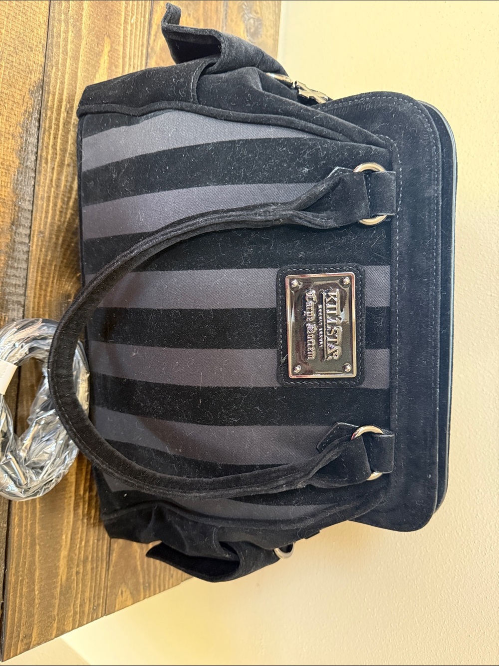 Killstar Black Striped Satchel (gothic) - Picture 7 of 7